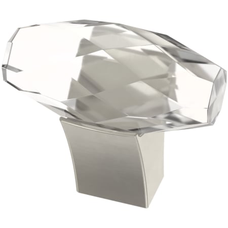 Franklin Brass Cut Glass 1-1/2 Inch Bar Cabinet Knob - Pack of 4 Brushed Nickel