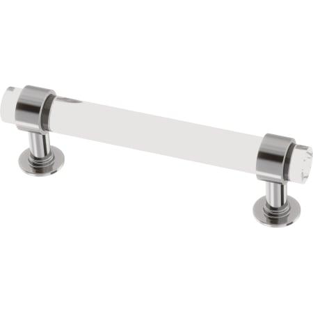 Franklin Brass Francisco 3-3/4 Inch Center to Center Bar Cabinet Pull - Pack of 5 Chrome and Clear
