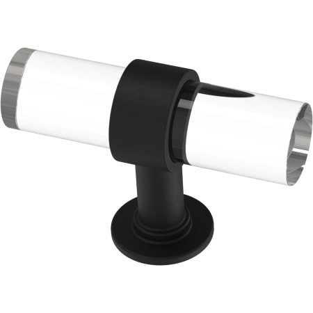 Franklin Brass Francisco 2 Inch Bar Knob - Pack of 5 Matte Black and Clear
