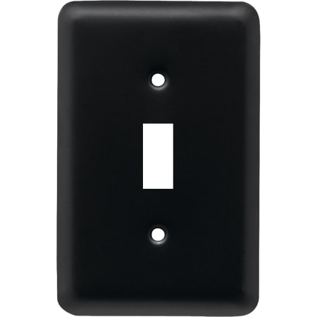 Franklin Brass Stamped Steel Round Single Toggle Switch Wall Plate Matte Black