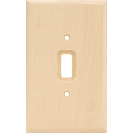Franklin Brass Wood Square Single Toggle Switch Wall Plate - Pack of 3 Unfinished Wood