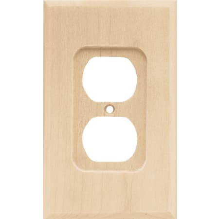 Franklin Brass Wood Square Single Duplex Outlet Wall Plate - Pack of 6 Unfinished Wood