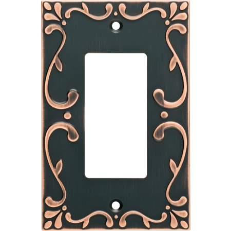 Franklin Brass Classic Lace Single Rocker / GFI Outlet Wall Plate Bronze with Copper Hightlights