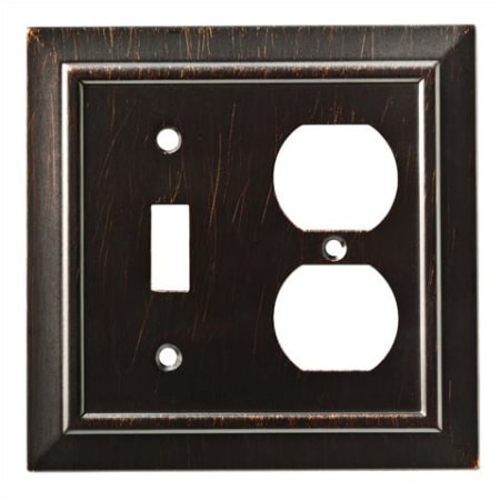 Franklin Brass Classic Architecture Single Toggle Switch and Single Duplex Wall Plate Venetian Bronze