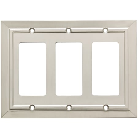 Franklin Brass Classic Architecture Triple Rocker / GFI Outlet Wall Plate Brushed Nickel