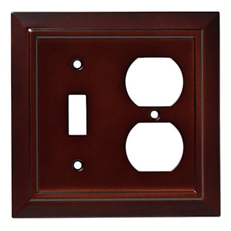 Franklin Brass Classic Architecture Single Toggle Switch and Single Duplex Wall Plate Espresso