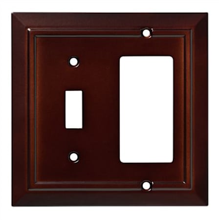 Franklin Brass Classic Architecture Single Toggle Switch and Single Rocker / GFI Outlet Wall Plate Espresso