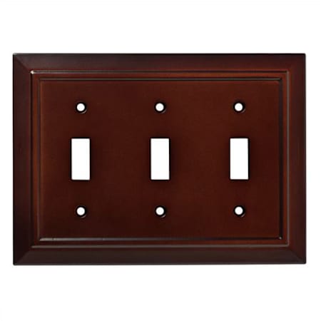 Franklin Brass Classic Architecture Triple Toggle Switch Wall Plate Espresso