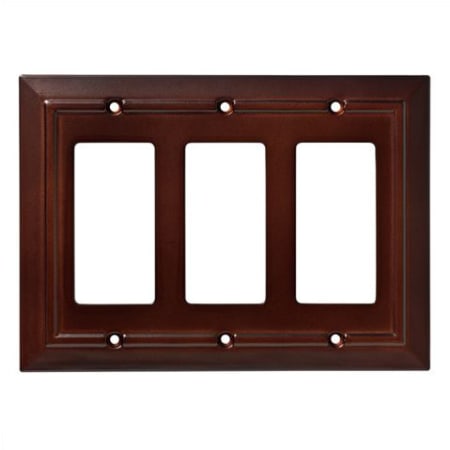 Franklin Brass Classic Architecture Triple Rocker / GFI Outlet Wall Plate Espresso