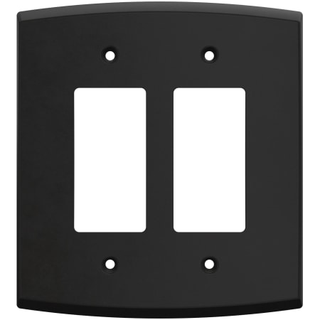 Franklin Brass Soft Arch Double Rocker Switch Outlet - Pack of 3 Matte Black