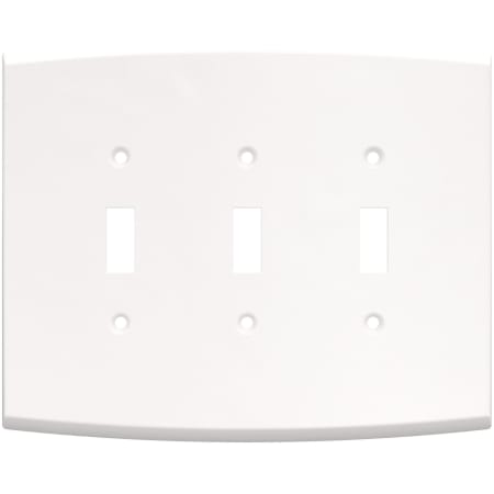 Franklin Brass Soft Arch Triple Toggle Switch Outlet - Pack of 2 Pure White
