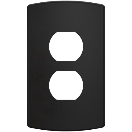 Franklin Brass Soft Modern Single Duplex Outlet - Pack of 3 Matte Black