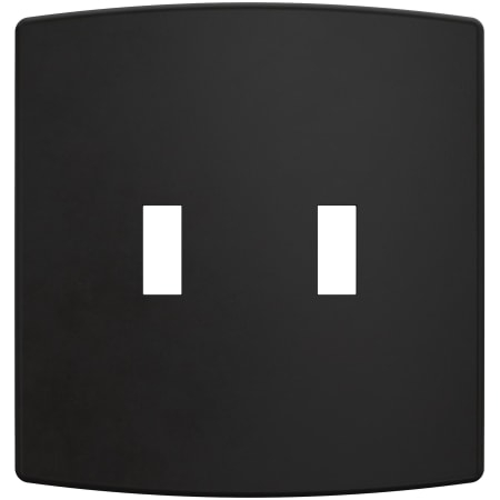 Franklin Brass Soft Modern Double Toggle Switch Outlet - Pack of 3 Matte Black