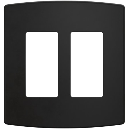 Franklin Brass Soft Modern Double Rocker Switch Outlet - Pack of 3 Matte Black