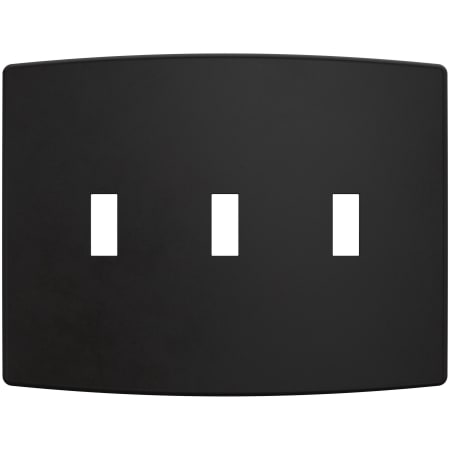 Franklin Brass Soft Modern Triple Toggle Switch Outlet - Pack of 2 Matte Black