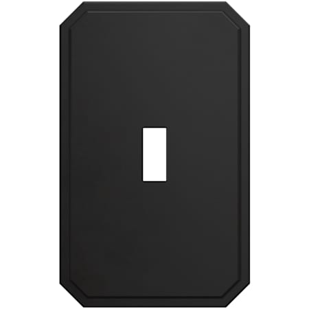 Franklin Brass Stepped Geometric Single Toggle Switch Outlet - Pack of 3 Matte Black