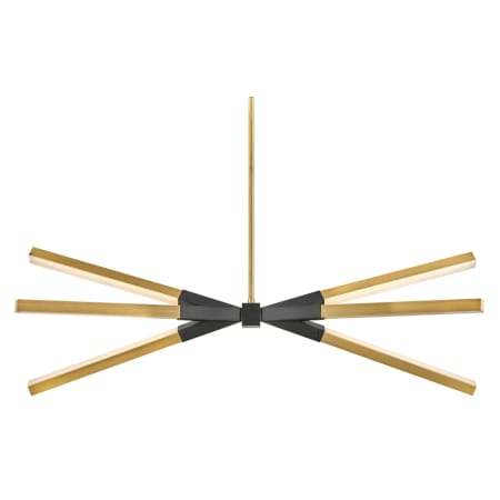 Fredrick Ramond Rae 39" Wide LED Abstract Pendant Lacquered Brass / Black