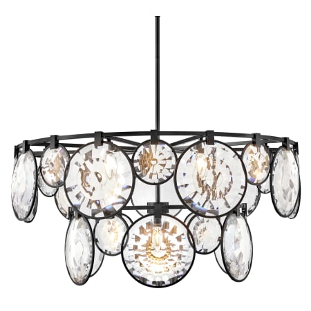Fredrick Ramond Nala 15 Light 40" Wide Crystal Waterfall Chandelier Black