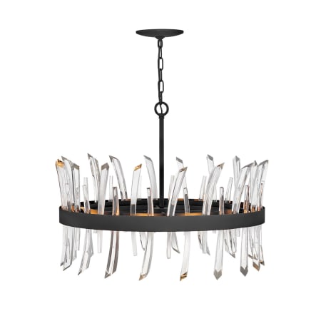 Fredrick Ramond Revel 8 Light 28" Wide Crystal Drum Chandelier Black