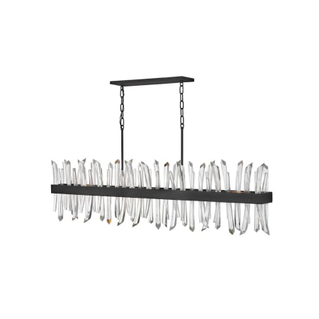 Fredrick Ramond Revel 6 Light 56" Wide Crystal Linear Chandelier Black