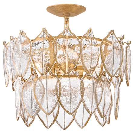 Fredrick Ramond Amira 4 Light 19" Wide Pendant Distressed Brass
