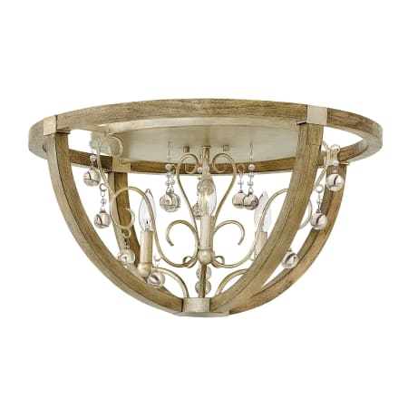 Fredrick Ramond 3 Light Flush Mount Ceiling Fixture From the Abingdon Collection Silver Leaf