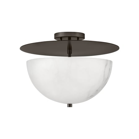 Fredrick Ramond Inez 3 Light 16" Wide Semi-Flush Bowl Ceiling Fixture Black Oxide