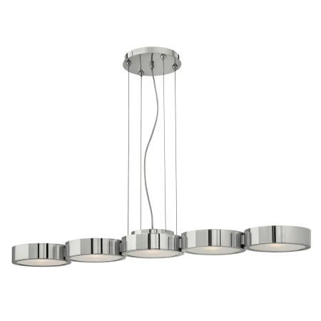Fredrick Ramond 5 Light 1 Tier Chandelier from the Broadway Collection Polished Aluminum