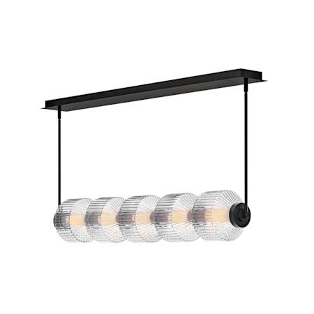 Fredrick Ramond Reign 50" Wide Linear Chandelier Black