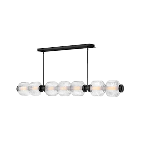 Fredrick Ramond Reign 70" Wide Linear Chandelier Black