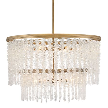 Fredrick Ramond Rubina 12 Light 30" Wide Crystal Waterfall Chandelier Burnished Gold