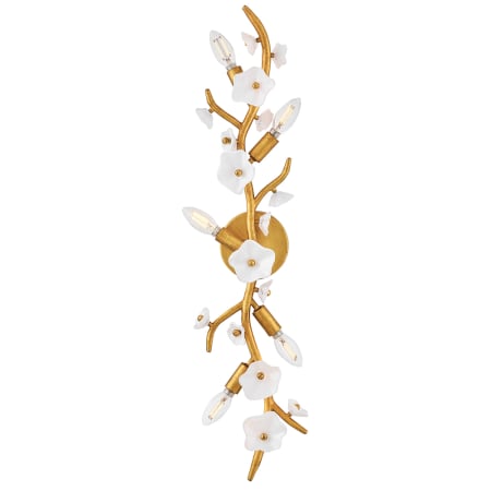Fredrick Ramond Azalea 5 Light 32" Tall Wall Sconce Distressed Brass