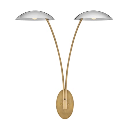 Fredrick Ramond Glenn 2 Light 41" Tall Wall Sconce Heritage Brass / Chrome