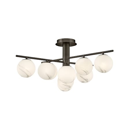 Fredrick Ramond Selene 9 Light 30" Wide Semi-flush Ceiling Fixture Black Oxide
