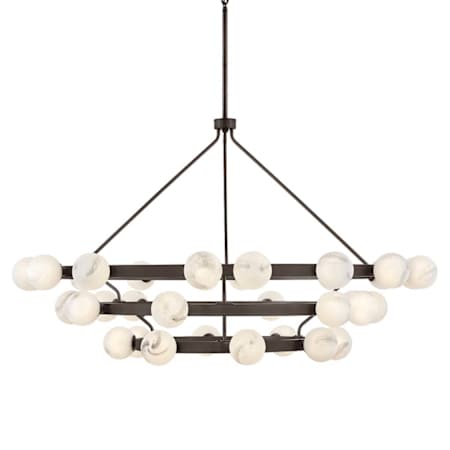 Fredrick Ramond Selene 36 Light 60" Wide Ring Chandelier Black Oxide