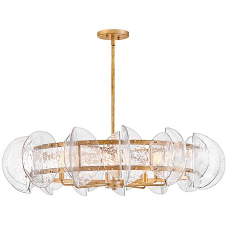 Fredrick Ramond Seraphina 8 Light 40" Wide LED Ring Chandelier Distressed Brass