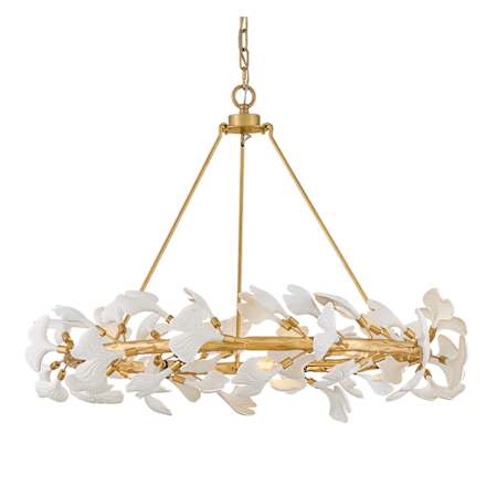 Fredrick Ramond Audra 6 Light 36" Wide Ring Chandelier Deluxe Gold