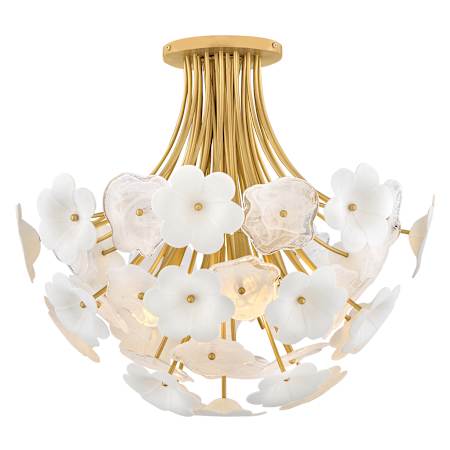 Fredrick Ramond Marianne 4 Light 22" Wide Semi-Flush Ceiling Fixture Deluxe Gold