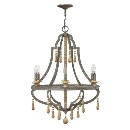 Fredrick Ramond 6 Light 1 Tier Chandelier from the Cordoba Collection Distressed Iron