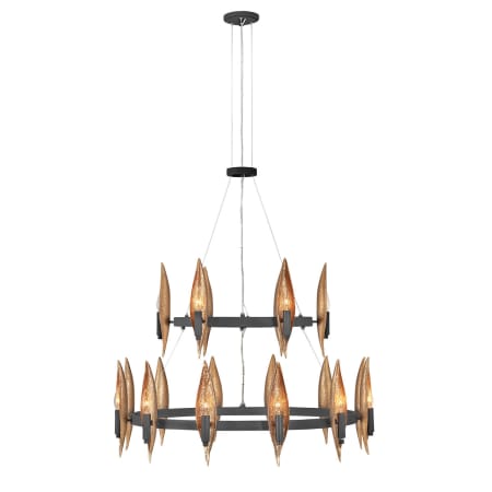 Fredrick Ramond Willow 18 Light 36" Wide Taper Candle Style Chandelier Carbon Black
