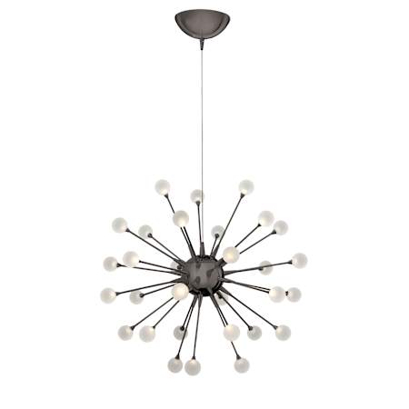 Fredrick Ramond Impulse 30 Light 24" Wide Integrated LED Chandelier Black Chrome