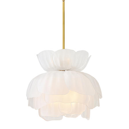 Fredrick Ramond Fantine 7 Light 22" Wide Abstract Chandelier Unlacquered Brass