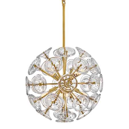 Fredrick Ramond Maya 8 Light 20" Wide Pendant Unlacquered Brass