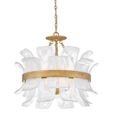Fredrick Ramond Fleur 5 Light 26" Wide Drum Chandelier Burnished Gold