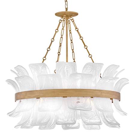 Fredrick Ramond Fleur 6 Light 34" Wide Drum Chandelier Burnished Gold