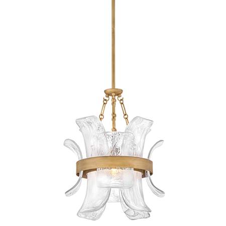 Fredrick Ramond Fleur 18" Wide Pendant Burnished Gold