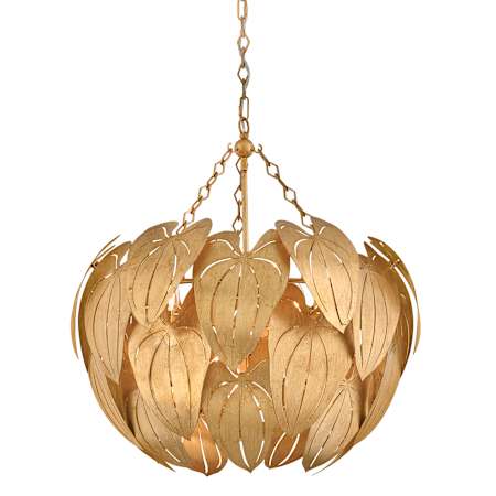 Fredrick Ramond Camille 6 Light 28" Wide Globe Chandelier Distressed Brass