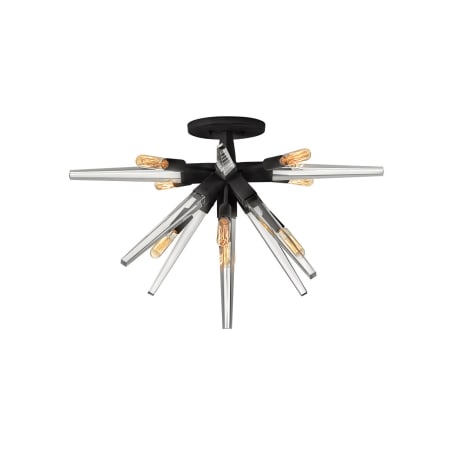 Fredrick Ramond Ariel 8 Light 26" Wide Semi-Flush Ceiling Fixture Black