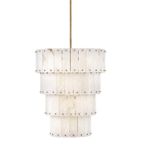 Fredrick Ramond Simone 9 Light 24" Wide Waterfall Chandelier with Alabaster Shades Burnished Gold