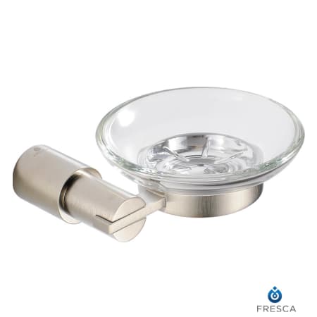 Fresca Magnifico Wall Mounted Round Soap Dish Brushed Nickel